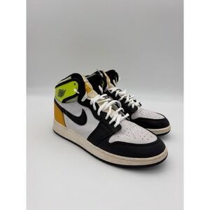 Nike Air Jordan 1 Retro High OG Volt Gold Mens Size 7 555088-118 White Black